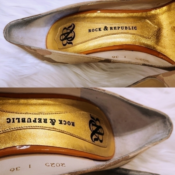 Rock Republic Camouflage Platform Espadrille Stiletto Pump 6 - Picture 11 of 12